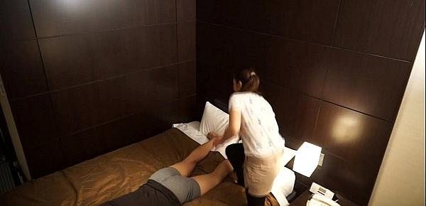  Japanese hotel massage gone wrong Subtitled in HD